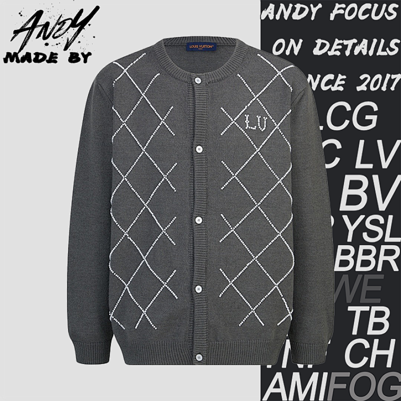 Louis Vuitton Machine-sewn Pearl Logo Knitwear