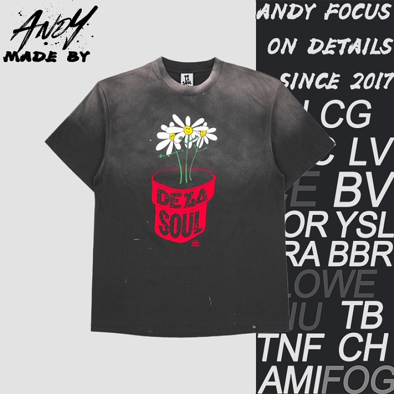 Potted Flower Print Short-Sleeve