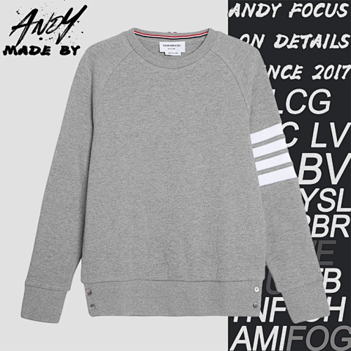 Waffle Knit Crew Neck Long-sleeved Grey