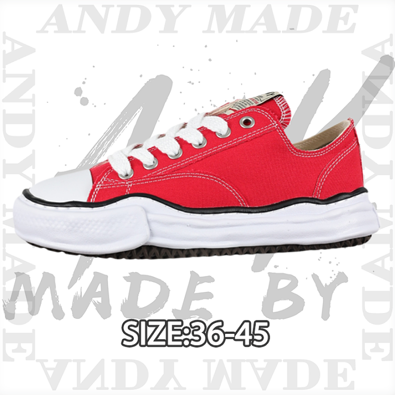 Fully Vulcanized Slip-on Shoes Red