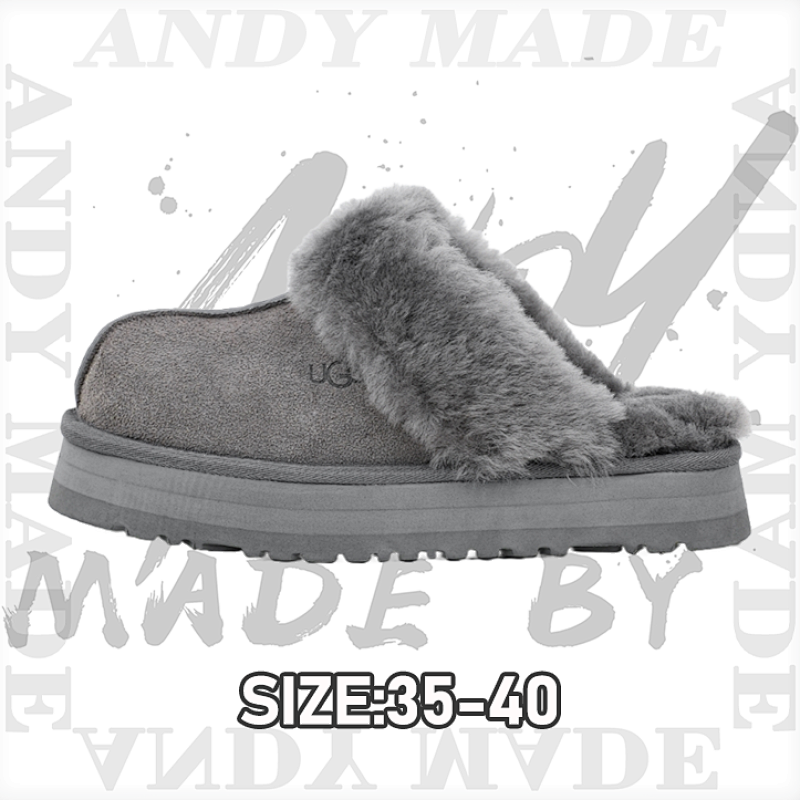 Star Slippers 3-Layer Thick-Sole Snow Boots Women's Gray