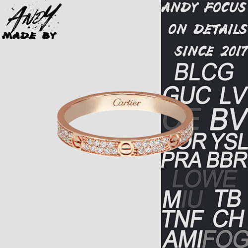 C Ultra Narrow Two Row Diamond Starry Sky Ring In Rose Gold