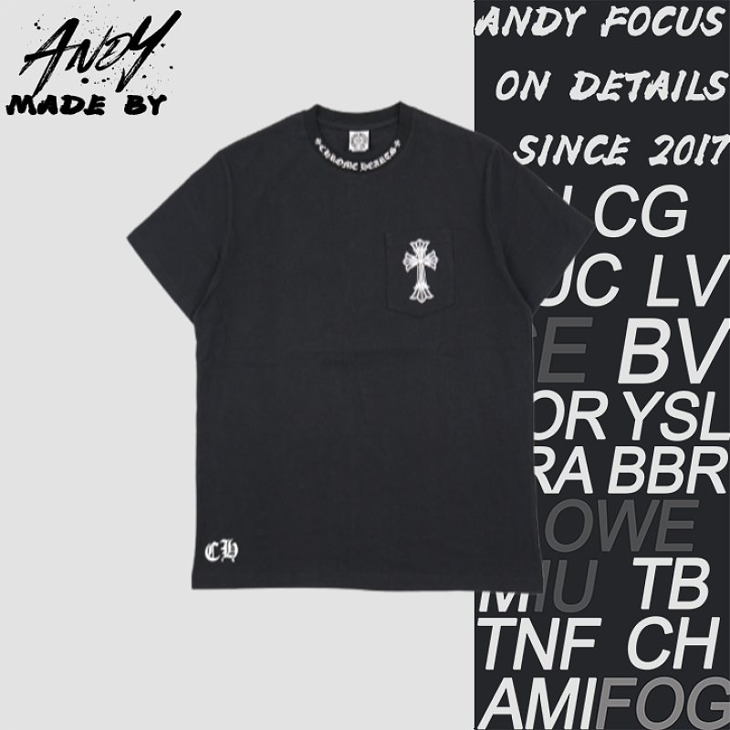Chrome Hearts CH Double-layered Cross-print Short-sleeved Shirt