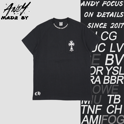 Chrome Hearts CH Double-layered Cross-print Short-sleeved Shirt