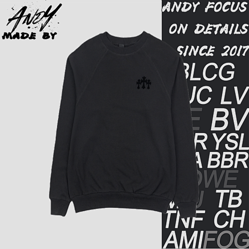 Cross-shaped Flocked Sweatshirt