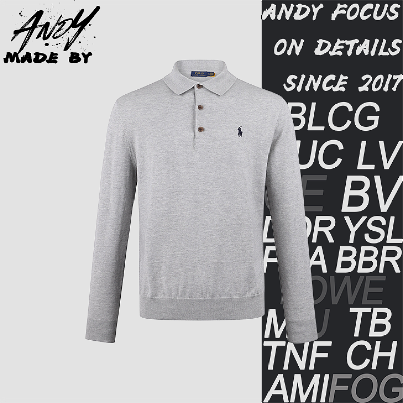 Cotton Embroidered Polo Collar Knit Top
