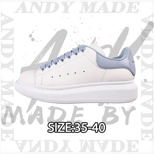 Alexander McQueen White Shoes In Jelly Blue