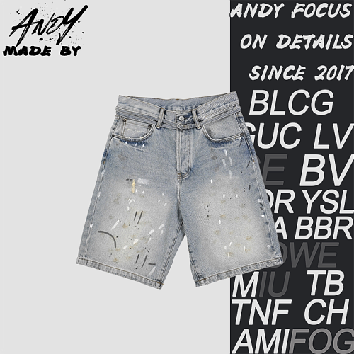 Ink-splattered Cowboy Shorts