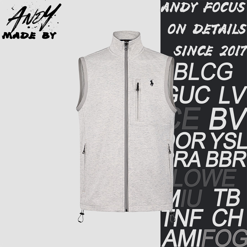 Half-turtleneck Logo Embroidered Reversible Vest
