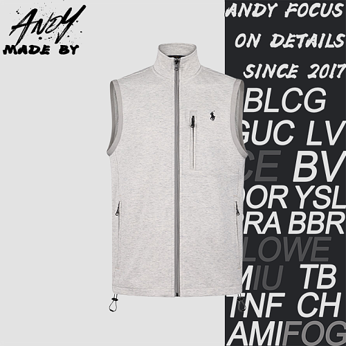 Half-turtleneck Logo Embroidered Reversible Vest