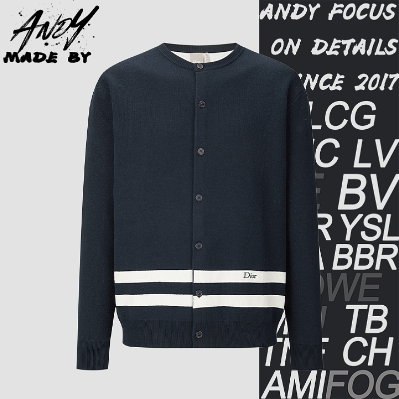 Dior Jacquard Embroidered Logo Cardigan