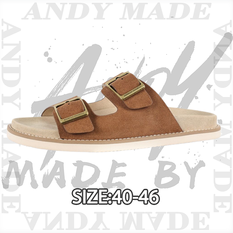 Off-White Suede Slippers Maroon