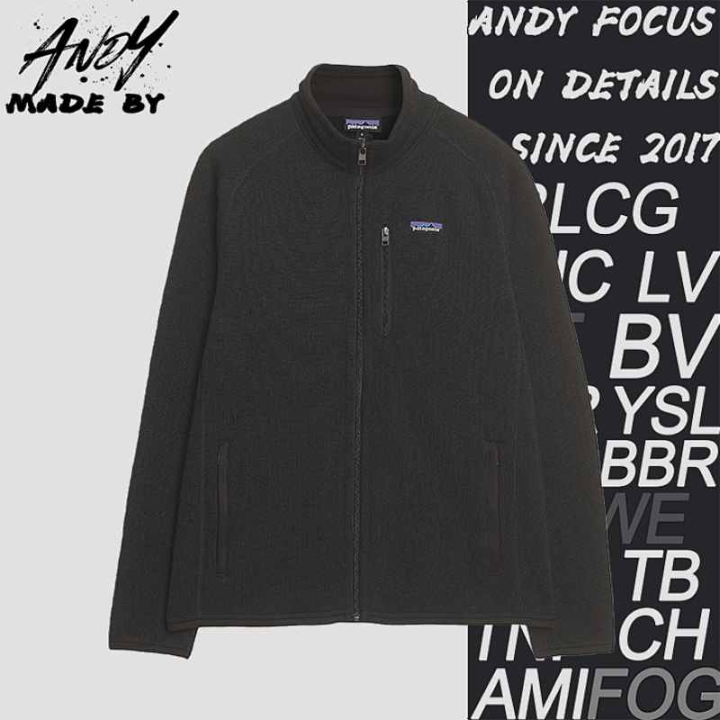 Zip-up Stand Collar Fleece Jacket Black