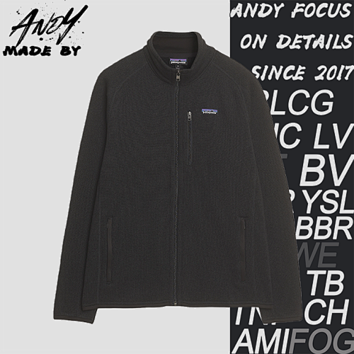 Zip-up Stand Collar Fleece Jacket Black