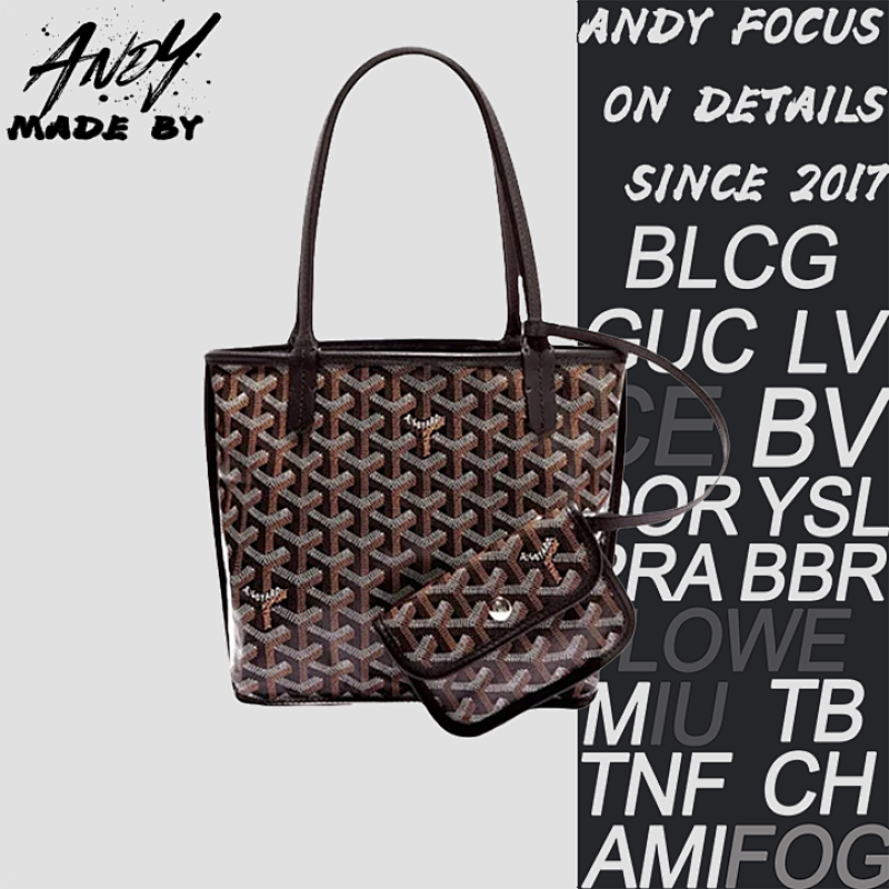 Louis Vuitton Goyard Double-faced Calfskin Tote Bag Black