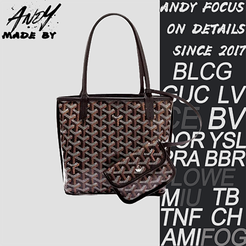 Louis Vuitton Goyard Double-faced Calfskin Tote Bag Black