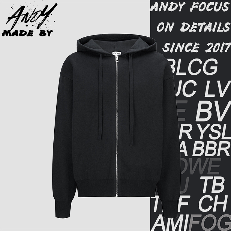 Loewe Embroidered Logo Knit Zipper Jacket
