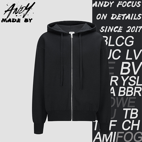 Loewe Embroidered Logo Knit Zipper Jacket
