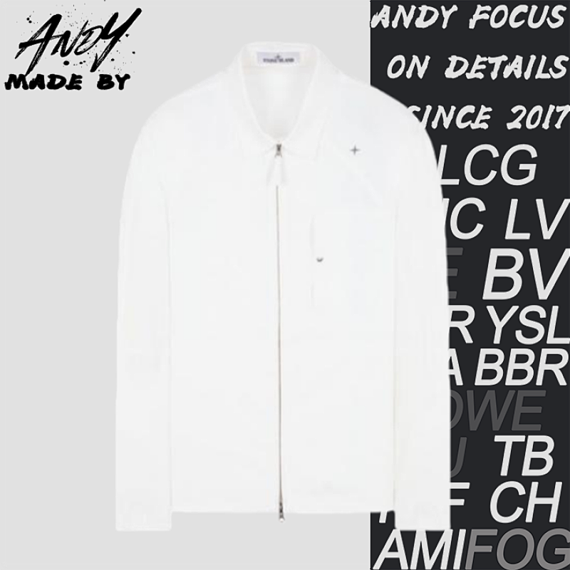 Star Embroidered Seam Pressed Shirt Jacket