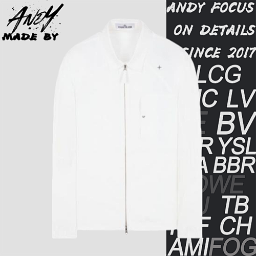 Star Embroidered Seam Pressed Shirt Jacket