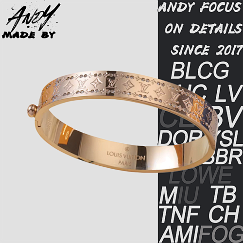 Louis Vuitton Engraved Printed Bracelet Rose Gold