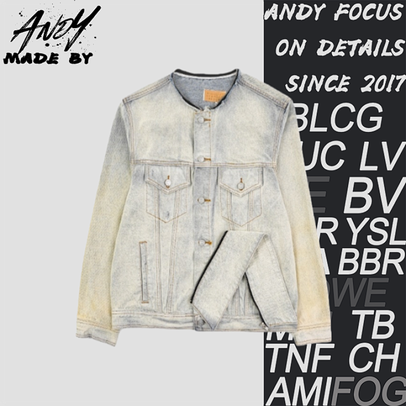 Denim Jacket With Detachable Collar
