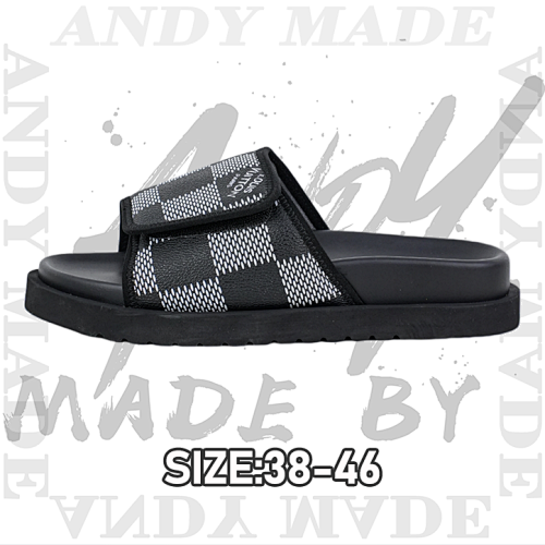 Louis Vuitton Miami Damier Round Toe Flip Flops Black