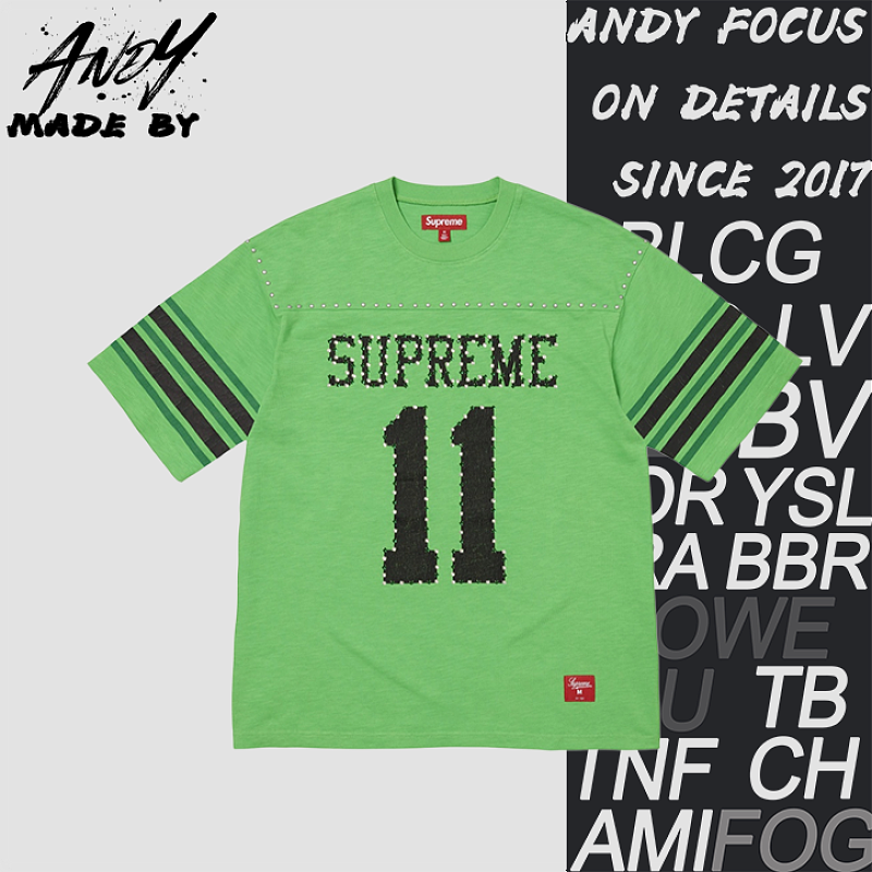 Supreme Letter Short-Sleeve Soccer Jersey