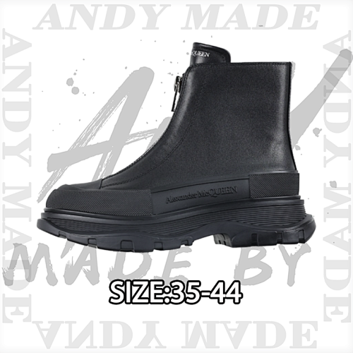 Alexander McQueen Tread Slick Front Zipper Ankle Boots Purchased On Behalf Of The De