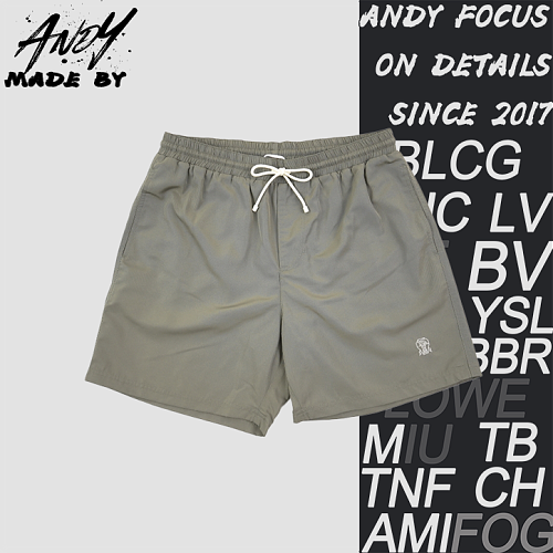Off-White Patterned Embroidered Beach Shorts