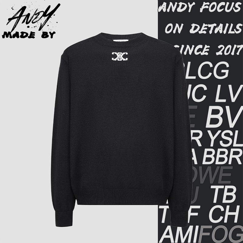 Celine Arc De Triomphe Jacquard Knit Pullover
