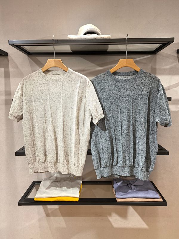 LP Linen Silk Crew Neck Short Sleeve Shirt Made From A Blend Of Natural Rain-dew Linen And