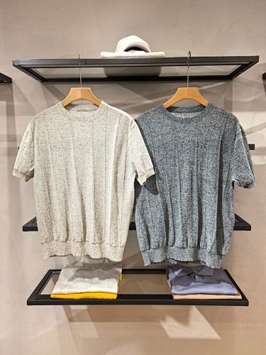 LP Linen Silk Crew Neck Short Sleeve Shirt Made From A Blend Of Natural Rain-dew Linen And