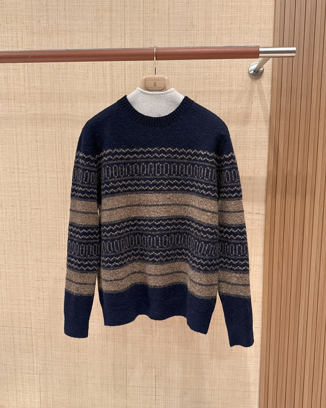 Fair Lsle Round Neck Knitted Sweater