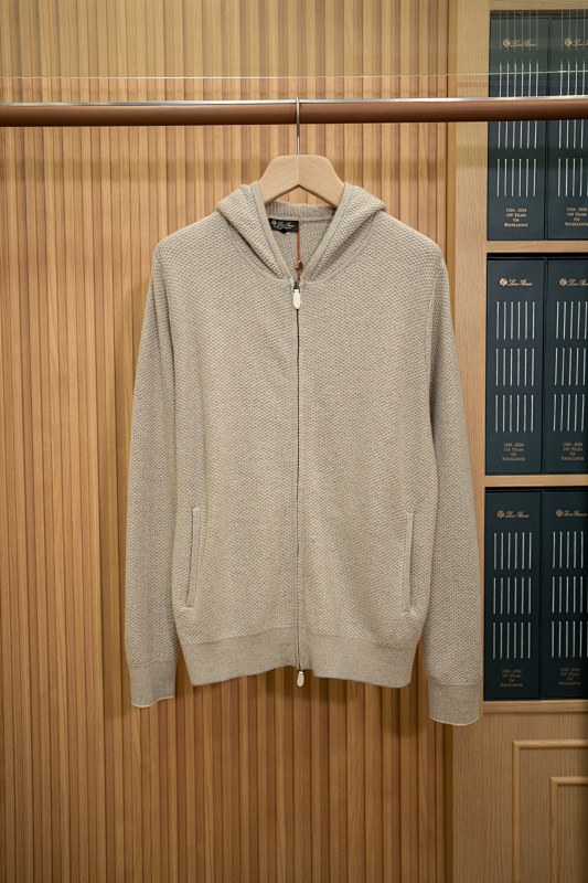 Varallo Hooded Bomber Baby Cashmere