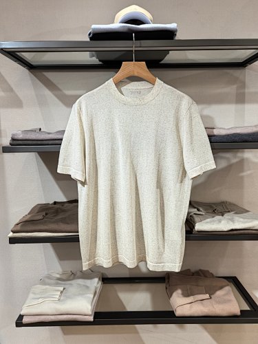 Off-White Zz New Round Neck Short Sleeve T Linen Yarn Material Comfortable And Breathable Upper Body