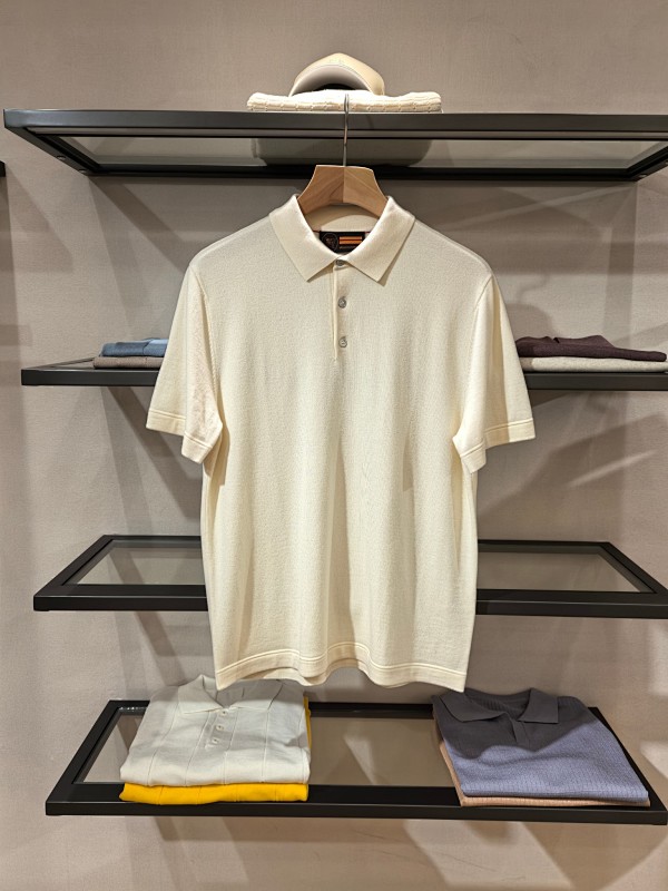 The Zz2025VELLUS Aureum Golden Wool Polo Shirt Part Of Z's Premium Luxury Collection Is Th