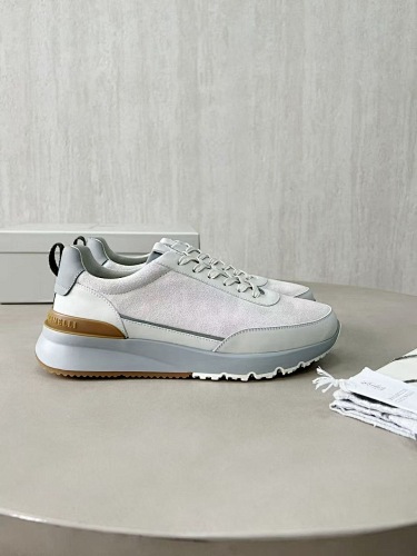 Leather-Trimmed Suede Sneakers