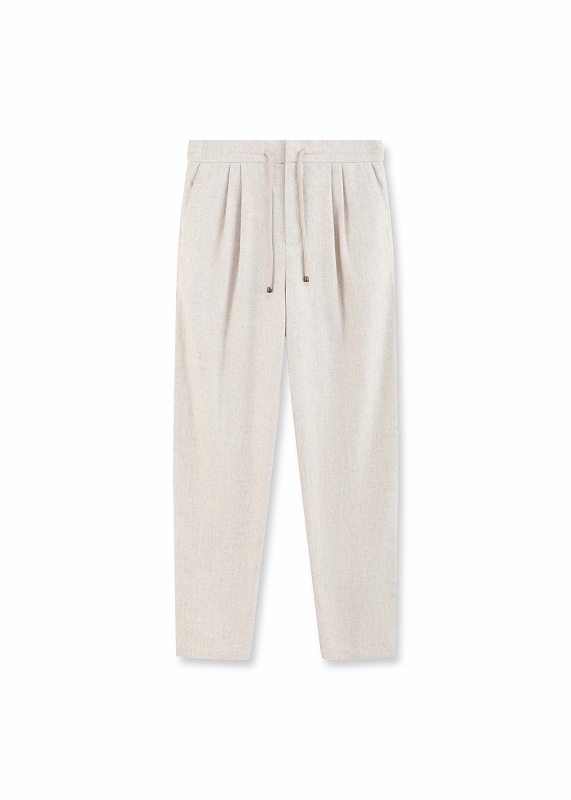 Knitted Wool Drawstring Pants
