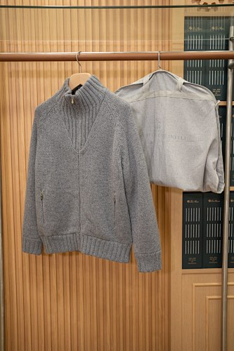 Cashmere Down-Filled Jacket Grey