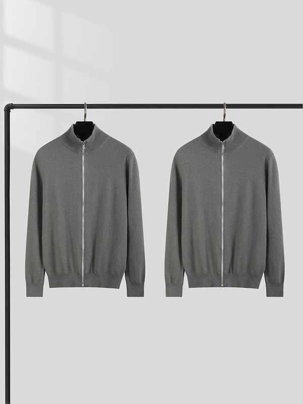 Goat Wool Zipper Jacket