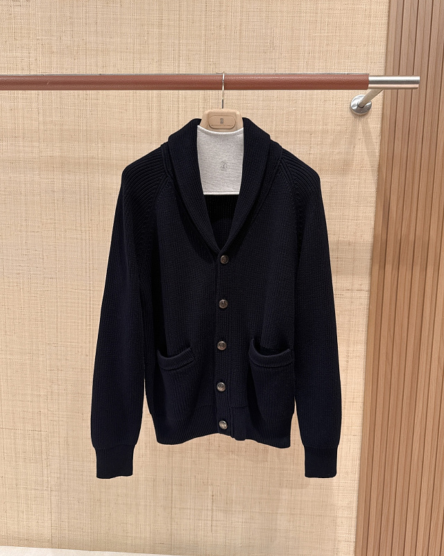 British Ribbed Knitted Cardigan
