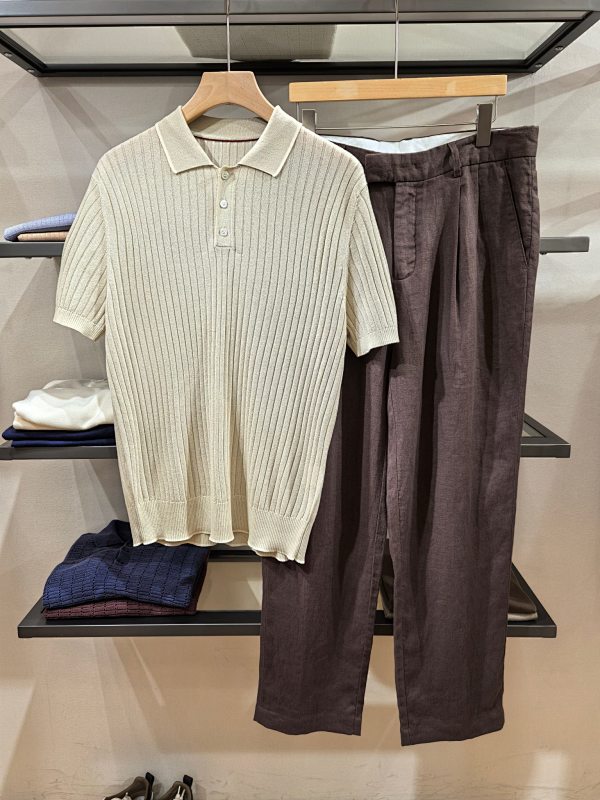 LP's New Silk And Linen Short-sleeved Polo Shirt Is Cool Smooth And Drapey. It Features A