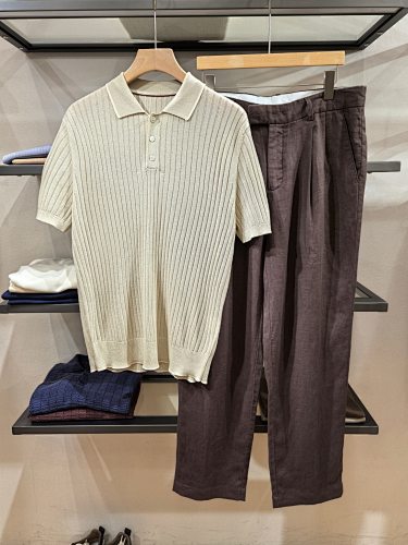 LP's New Silk And Linen Short-sleeved Polo Shirt Is Cool Smooth And Drapey. It Features A