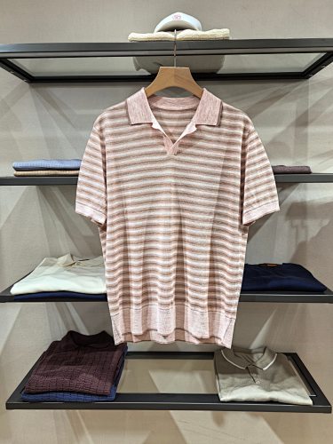 LP Linen Striped Short-sleeved Shirt From Color To Material Focuses On A Cool And Sunny Fe