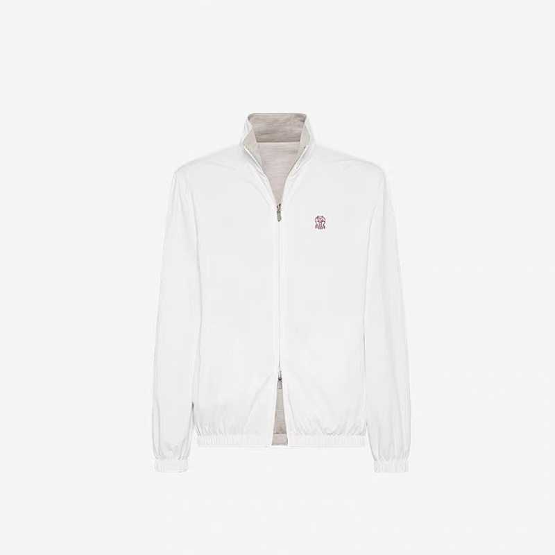 Bonded Nylon Reversible Outerwear Jacket With Logo