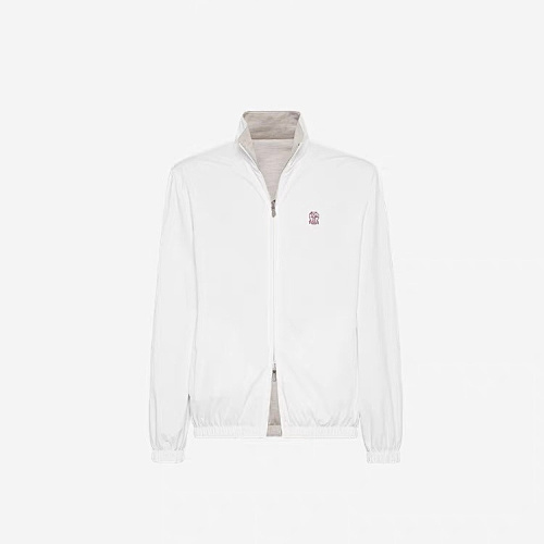 Bonded Nylon Reversible Outerwear Jacket With Logo