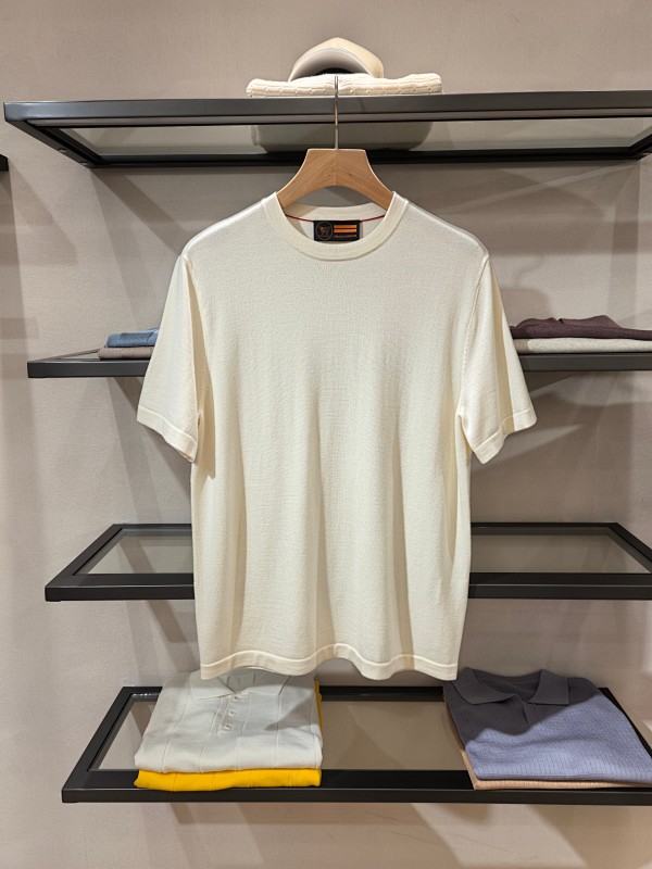 The Zz2025VELLUS Aureum Golden Wool Short-Sleeve Shirt Part Of Z's Premium Luxury Collecti