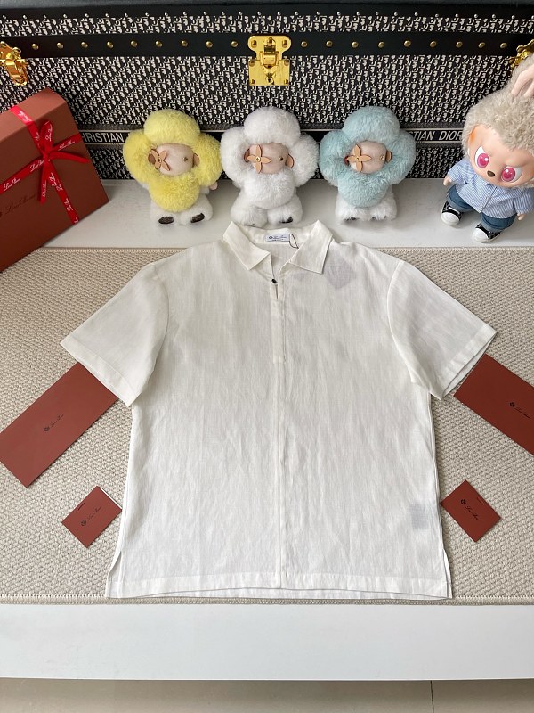 LP Cuban Collar Breathable Linen Short Sleeved Shirt Purchased Original Production Customi