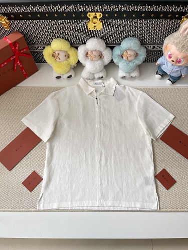 LP Cuban Collar Breathable Linen Short Sleeved Shirt Purchased Original Production Customi